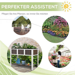 Pflanztisch Gartentisch hölzerne Arbeitsfläche Gartenbeete für Gemüse Blumen