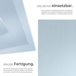 14er Set Doppelstegplatten Shiny 121 x 60,5 x 0,6 cm 14-tlg.