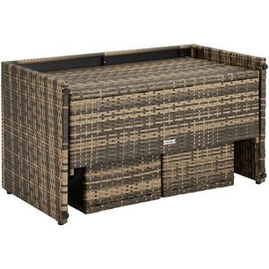 2-in-1-Rattanlounge-Set Monopoli natur