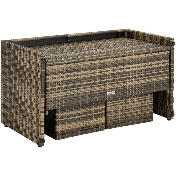 2-in-1-Rattanlounge-Set Monopoli natur
