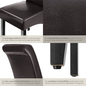 6 Esszimmerstühle, ergonomisch, braun