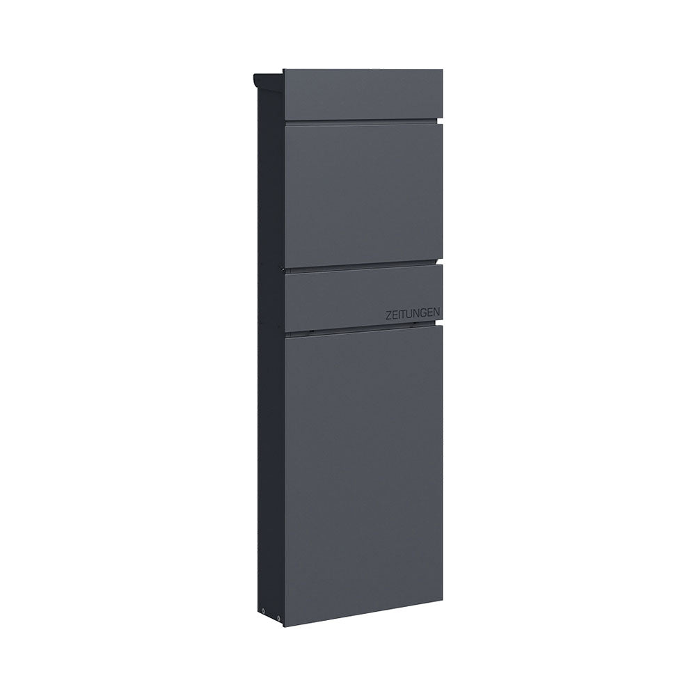 Holmberg Paket-Briefkasten schmal 39.5x14.2x115cm anthrazit