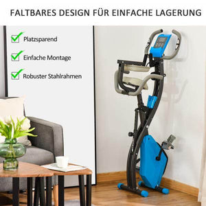 Heimtrainer Fahrradtrainer 8 Widerstandstufen Schwarz Blau