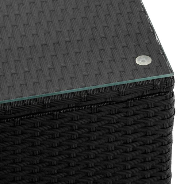 Rattan-Doppelliege Carbonera schwarz