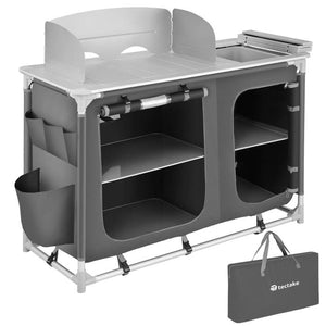 Camping kitchen 116x52x107cm gray