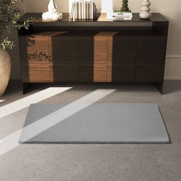 Tapis à poils courts Soft Zone gris 80 x 150 cm 