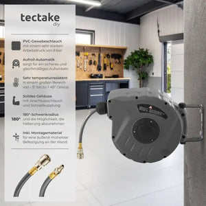 Druckluftschlauch mit Trommel grau 10 m