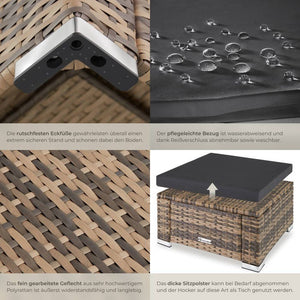 Rattan Sitzhocker Bitonto natur