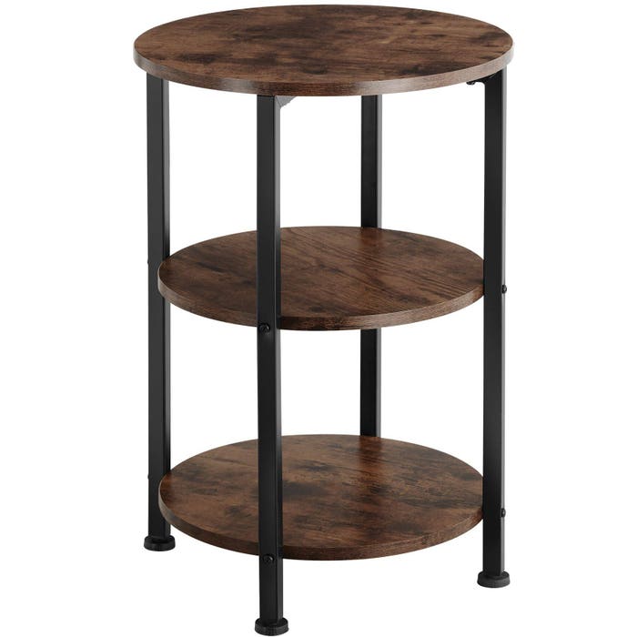 Beistelltisch Colchester Industrial Holz dunkel, rustikal