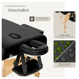 3 Zonen Massageliege Somwang schwarz