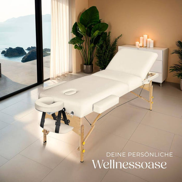 3 Zonen Massageliege-Set beige