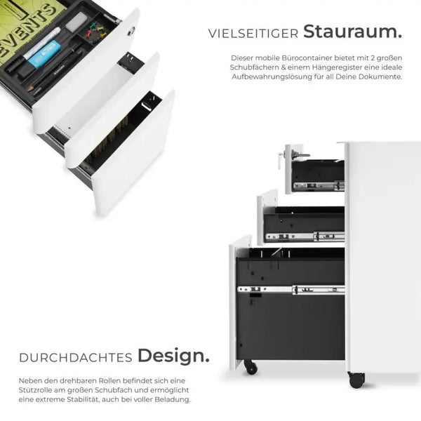 Aktenrollschrank Parvus weiss