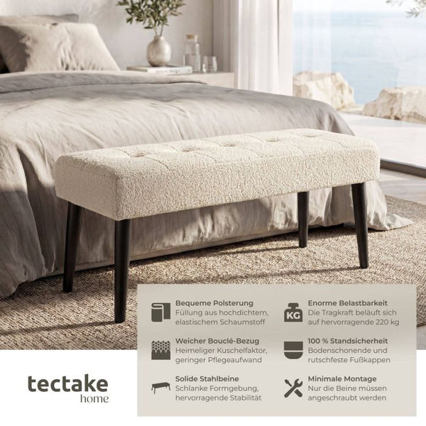 Sitzbank Glora Bouclé creme