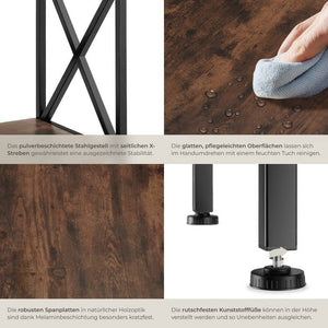 Beistelltisch Carlton Industrial Holz dunkel, rustikal