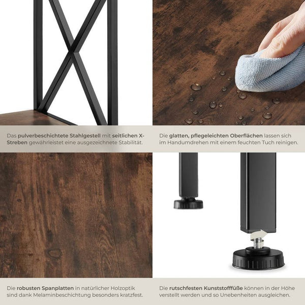 Beistelltisch Carlton Industrial Holz dunkel, rustikal