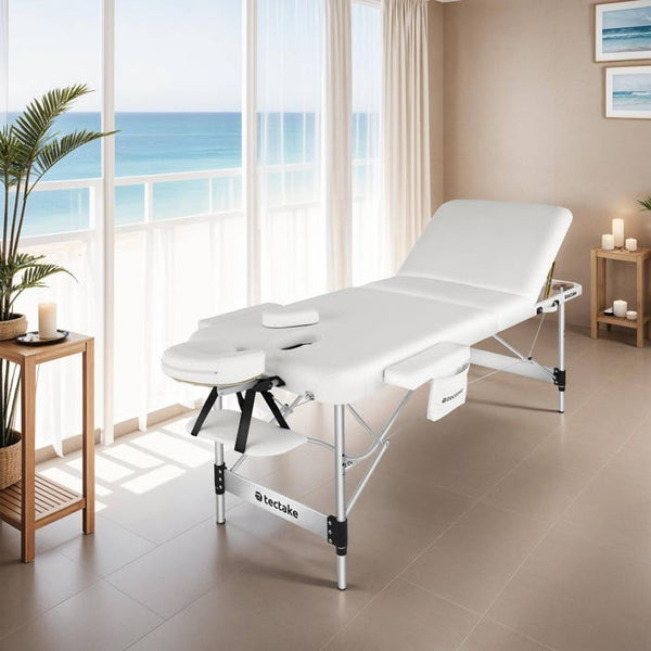 3 Zonen Massageliege Phuket weiss