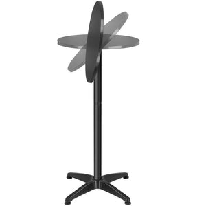 Aluminium-Bistrotisch Viktor schwarz 2er Set
