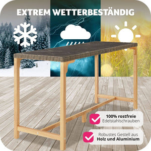 Rattan Bartisch Lovas 161x64,5x99,5cm natur
