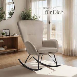 Schaukelstuhl Swing schwarz/beige