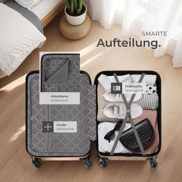 Reisekofferset Hartschale, beige