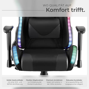 Tartaros gaming chair, black/black 