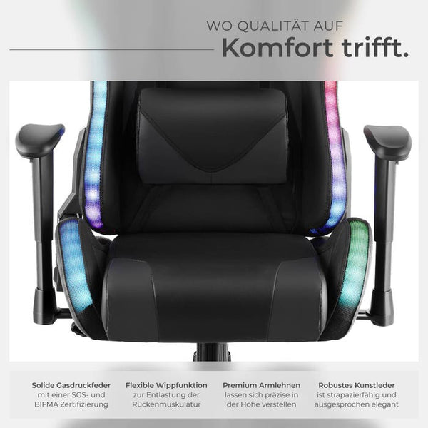 Tartaros gaming chair, black/black 