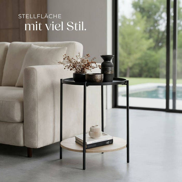 Beistelltisch Sunderland Industrial Holz hell, Eiche Sonoma