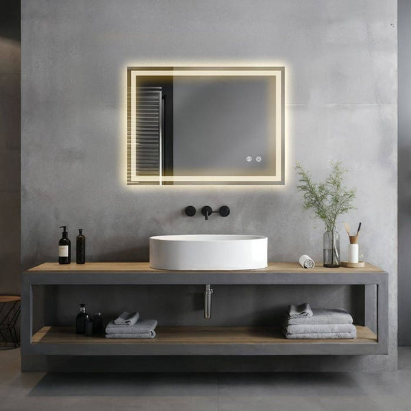 Rechteckiger LED Badezimmerspiegel Clara 50 x 70 cm