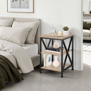 Beistelltisch Nottingham Industrial Holz hell, Eiche Sonoma