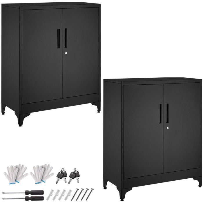 Aktenschrank Blake schwarz 2er Set
