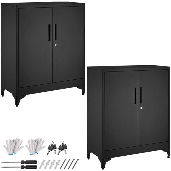 Aktenschrank Blake schwarz 2er Set