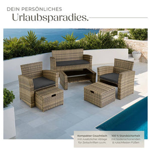 Rattan Sitzgruppe Modena natur