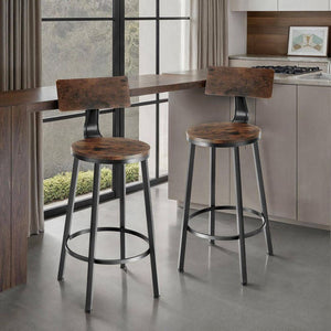 2 Barhocker Poole Industrial dunkelbraun