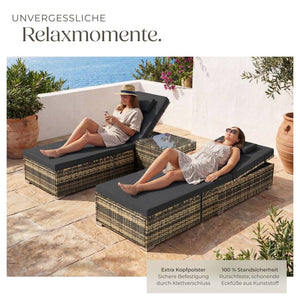 Rattan-Doppelliege Carbonera natur