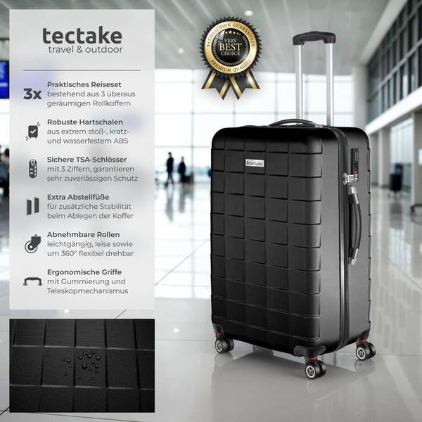 Trolley Set 3-tlg. aus Hartschale, schwarz