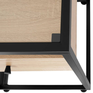 Nachttisch Preston Industrial Holz hell, Eiche Sonoma