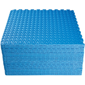 Floor protection mat, 24-piece set - blue 