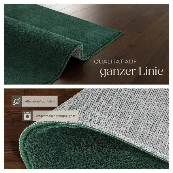 Kurzflorteppich Soft Zone grün 120 x 170 cm