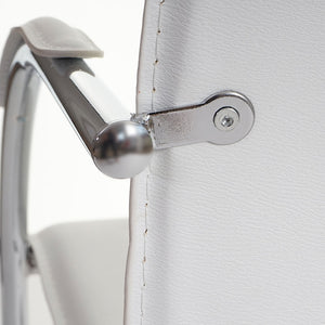 6er-Set Freischwinger Esszimmerstuhl Stahl Küchenstuhl weiss