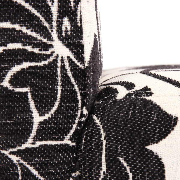 6er-Set Esszimmerstühle aus Jacquard-Textil mit dunklen Beinen