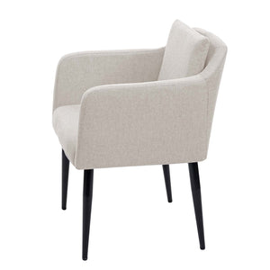 6er-Set Esszimmerstuhl Küchenstuhl Stoff creme-beige