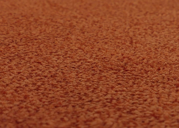 6er-Set Esszimmerstühle Stoff Massivholz dunkles Gestell orange