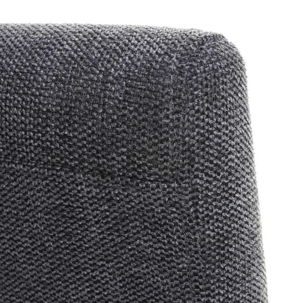 6er-Set Esszimmerstühle Textil mit dunklen Beinen anthrazitgrau