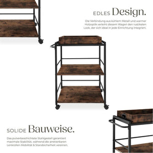 Servierwagen Worcester Industrial Holz dunkel, rustikal