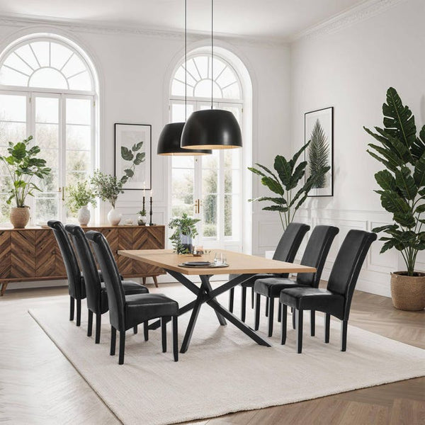 6 Esszimmerstühle, ergonomisch, schwarz
