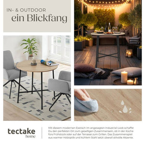 Esstisch Ennis Industrial Holz hell, Eiche Sonoma