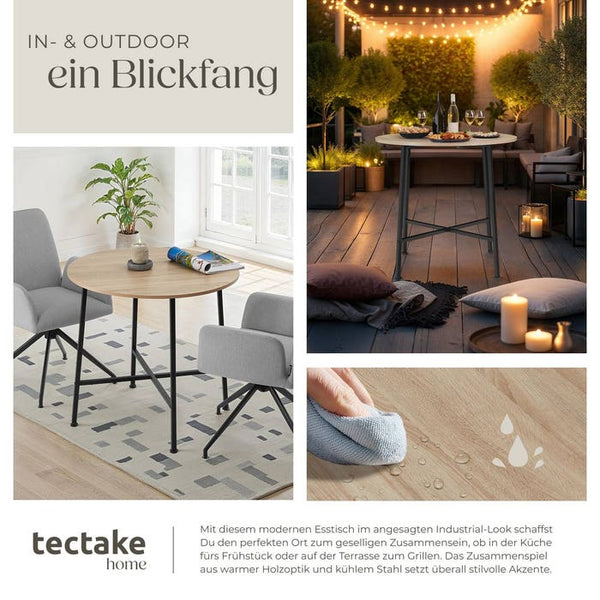 Esstisch Ennis Industrial Holz hell, Eiche Sonoma