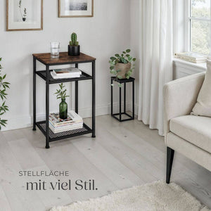 Beistelltisch York Industrial Holz dunkel, rustikal
