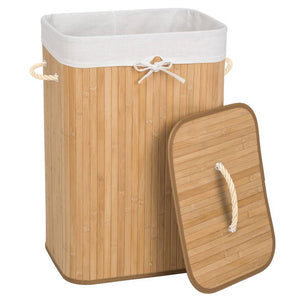 Wäschekorb mit Wäschesack eckig beige 72 L