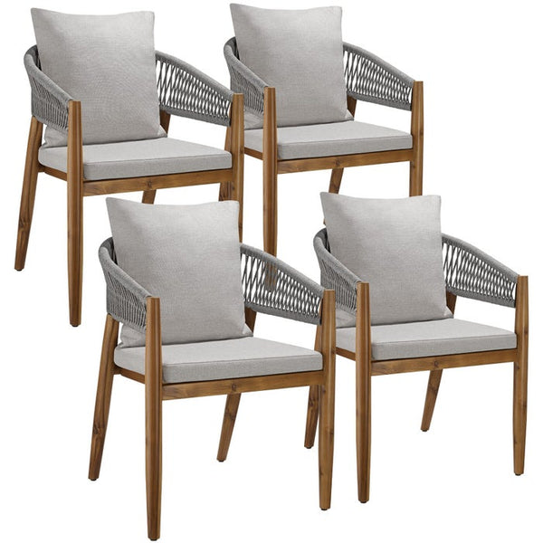 Gartenstuhl Manacor greige 4er Set